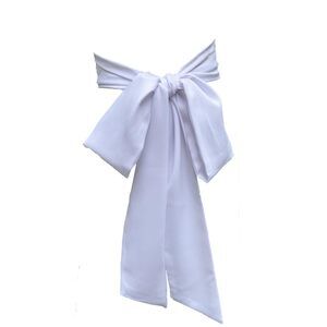 Women Chiffon Sash Corset Belt Waist Bow Tie Belt 3.74" Wide For Bridal💜